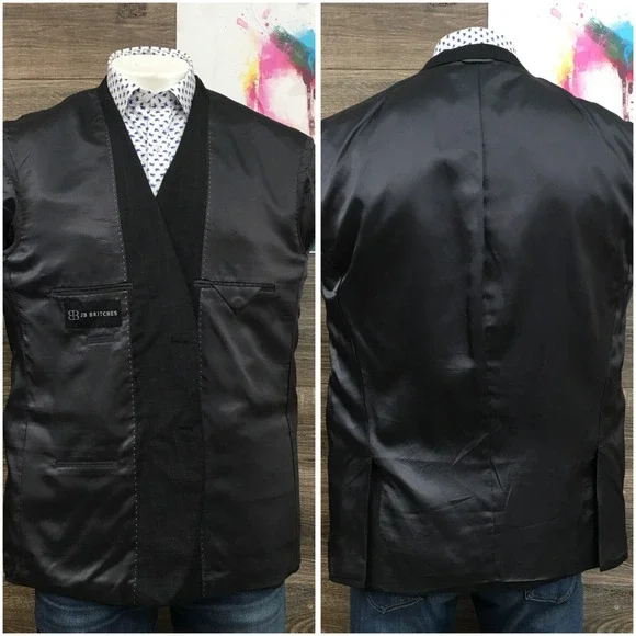 JB BRITCHES Mens Blazer Sport Coat Casual Jacket Size 46R Two Button‎ Wool Suit